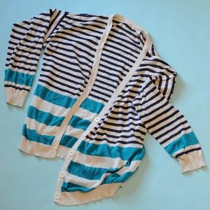 striped cardigan